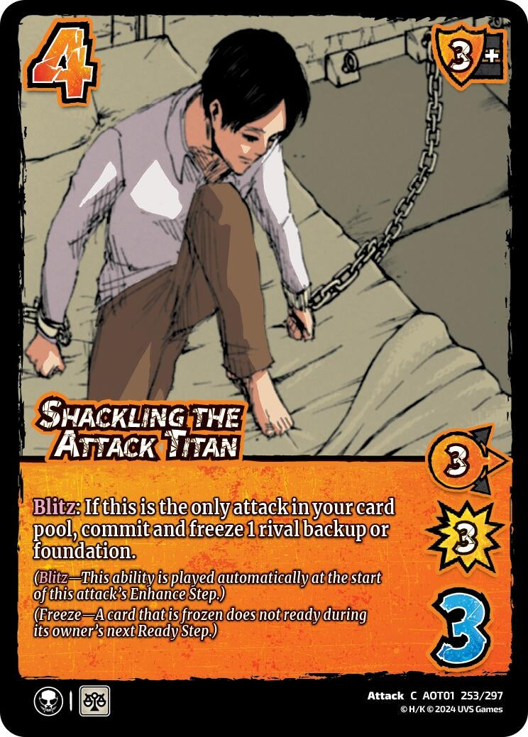 Image for Shackling the Attack Titan (253/297) (AOT1) - UniVersus