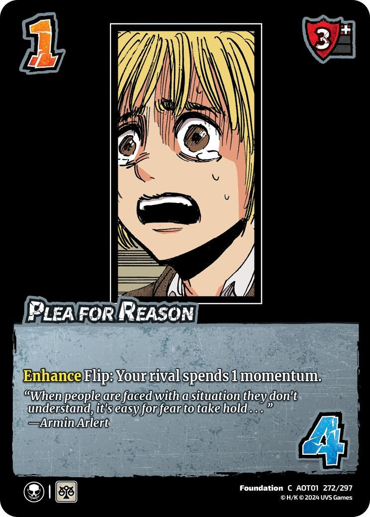 Image for Plea for Reason (272/297) (AOT1) - UniVersus