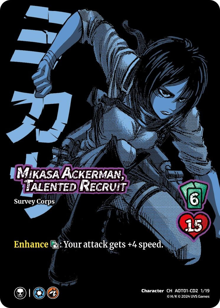 Image for Mikasa Ackerman, Talented Recruit (CD2) (CD2 1/19) (AOT1) - UniVersus