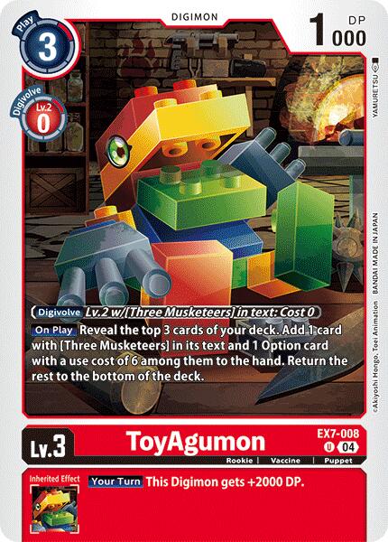 ToyAgumon [EX7-008] - EX7-008 [Digimon LIBERATOR] | Red Riot Games CA