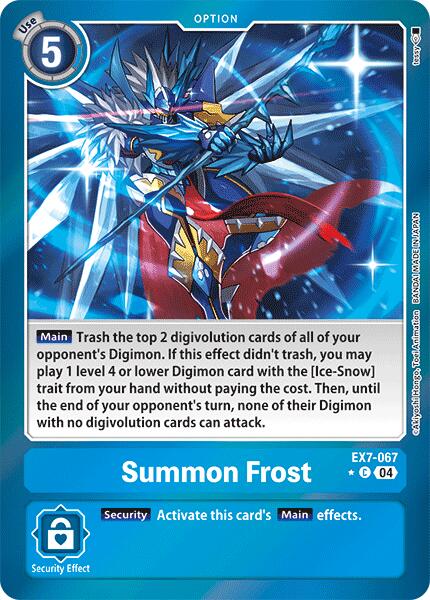 Summon Frost [EX7-067] (Foil) [Digimon LIBERATOR] | Red Riot Games CA