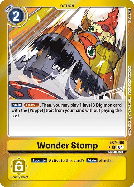 Wonder Stomp [EX7-068] (Foil) [Digimon LIBERATOR] | Red Riot Games CA