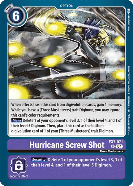 Hurricane Screw Shot [EX7-071] [Digimon LIBERATOR] | Red Riot Games CA