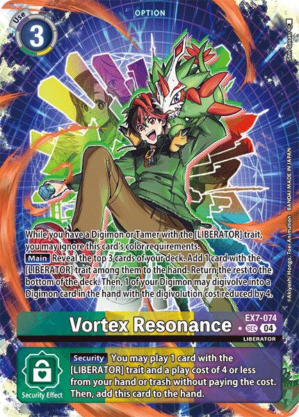 Vortex Resonance [EX7-074] (Alternate Art) [Digimon LIBERATOR] | Red Riot Games CA