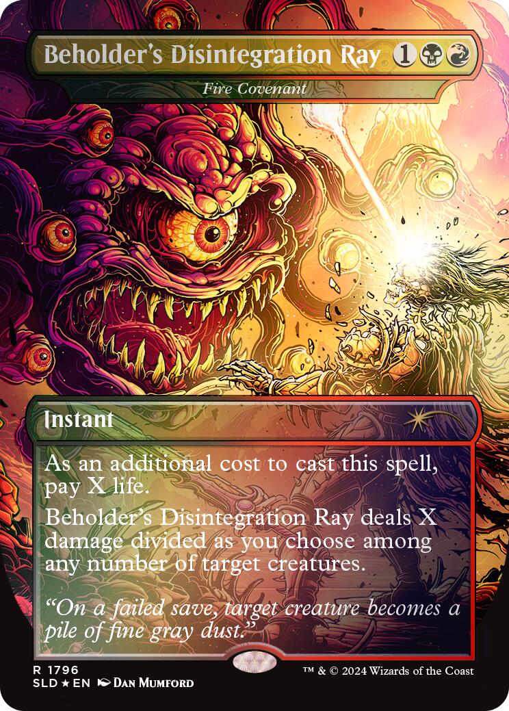 Beholder's Disintegration Ray - Fire Covenant (Rainbow Foil) [Secret Lair Drop Series] | Red Riot Games CA