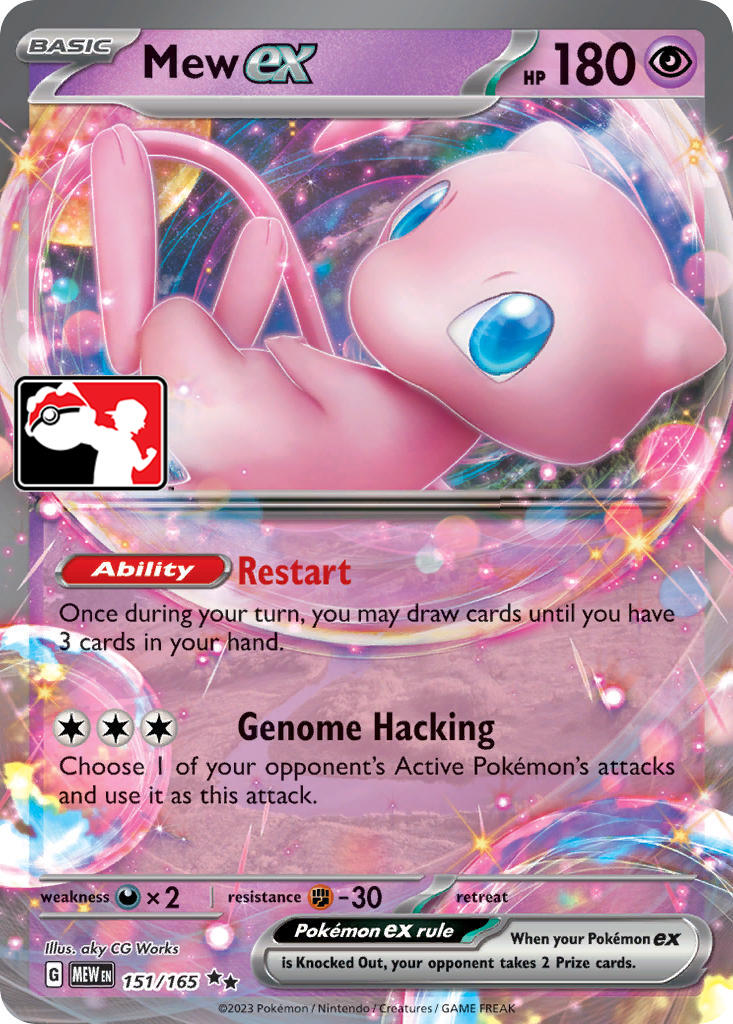 Mew ex (151/165) [Prize Pack Series Five] | Red Riot Games CA