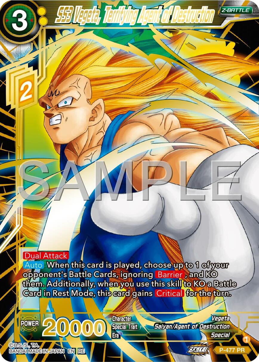 SS3 Vegeta, Terrifying Agent of Destruction (Reprint) (P-477) [Premium 7th Anniversary Box 2024] | Red Riot Games CA