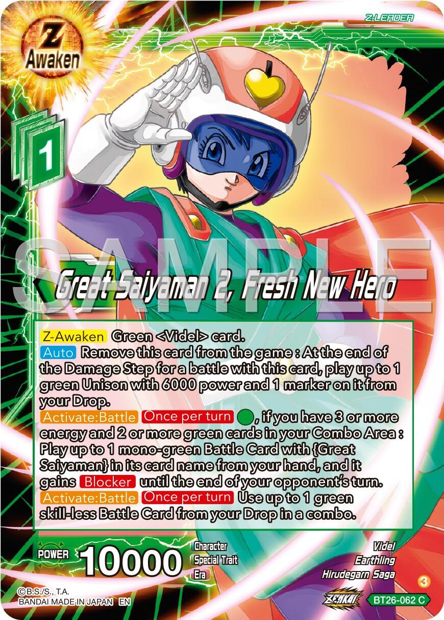 Great Saiyaman 2, Fresh New Hero (BT26-062) [Ultimate Advent] | Red Riot Games CA