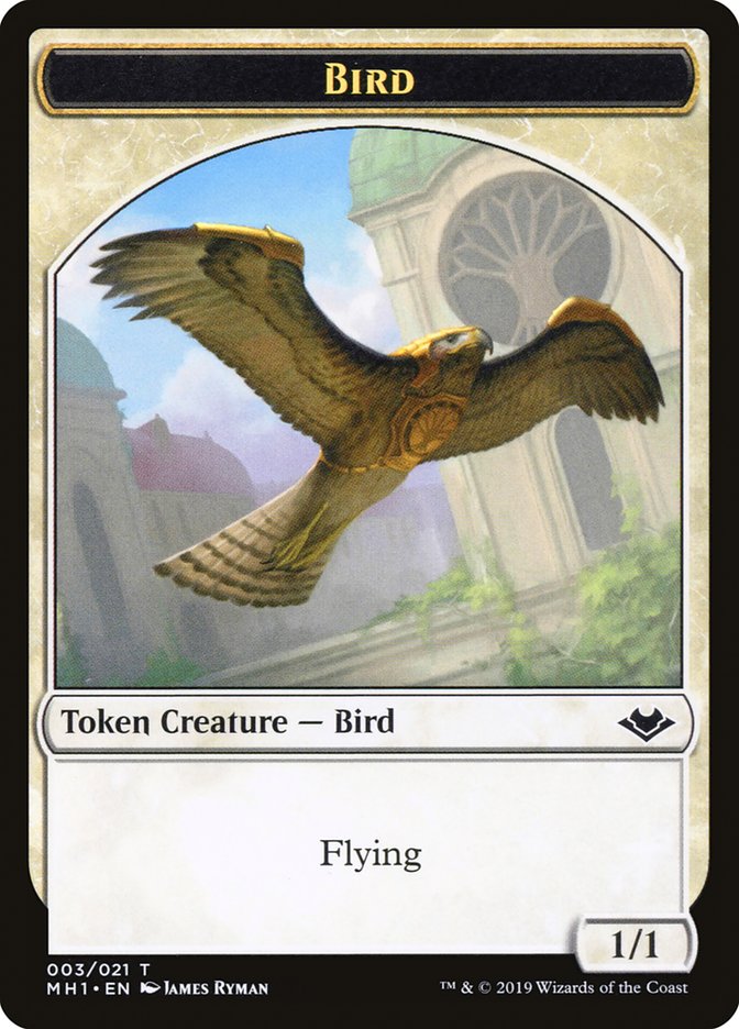 Bird (003) // Serra the Benevolent Emblem Double-Sided Token [Modern Horizons Tokens] | Red Riot Games CA