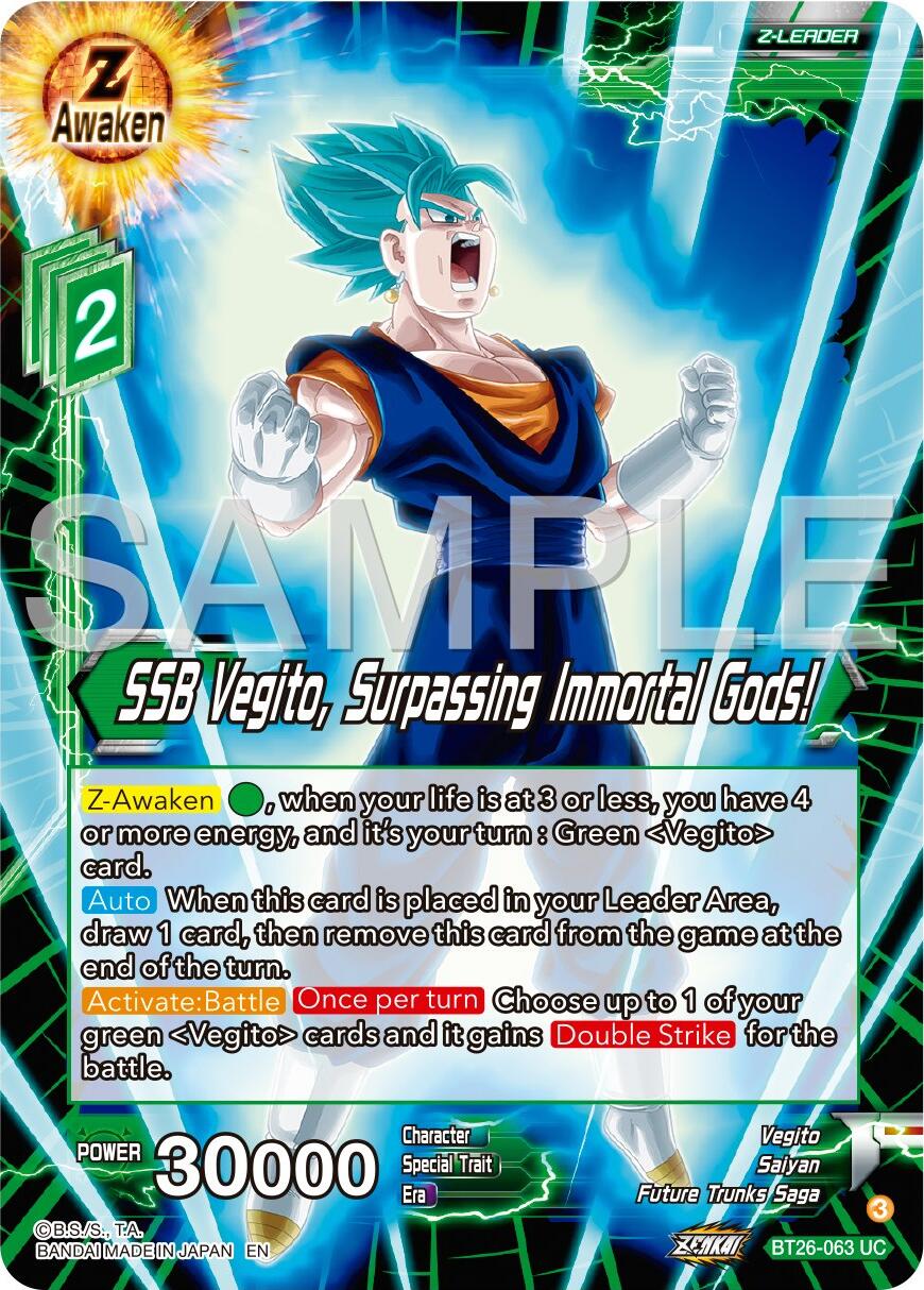 SSB Vegito, Surpassing Immortal Gods! (BT26-063) [Ultimate Advent] | Red Riot Games CA