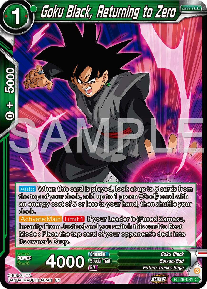 Goku Black, Returning to Zero (BT26-081) [Ultimate Advent] | Red Riot Games CA