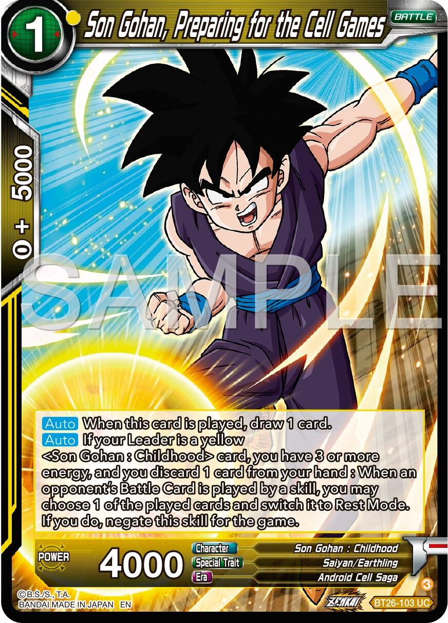 Son Gohan, Preparing for the Cell Games (BT26-103) [Ultimate Advent] | Red Riot Games CA