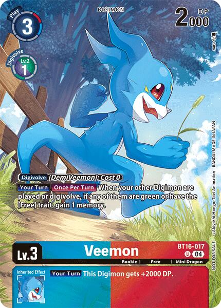 Veemon [BT16-017] (Legend Pack 2024) [Beginning Observer] | Red Riot Games CA