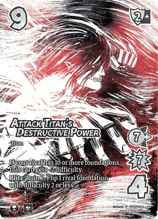 Image for Attack Titan's Destructive Power (Alternate Art) (Prerelease) (PROMO24 45) (AOT1) - UniVersus