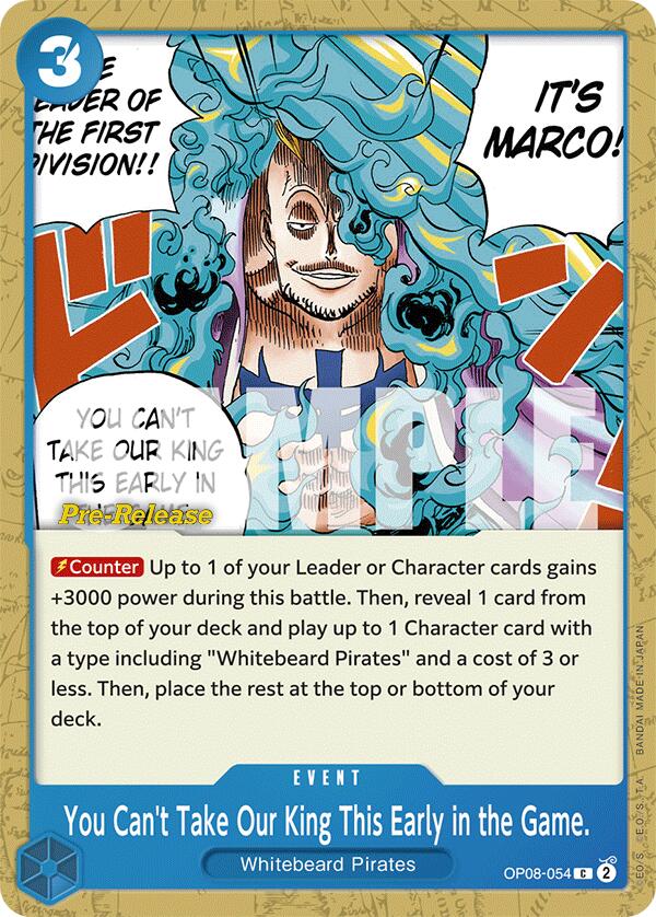 You Can't Take Our King This Early in the Game. [Two Legends Pre-Release Cards] | Red Riot Games CA