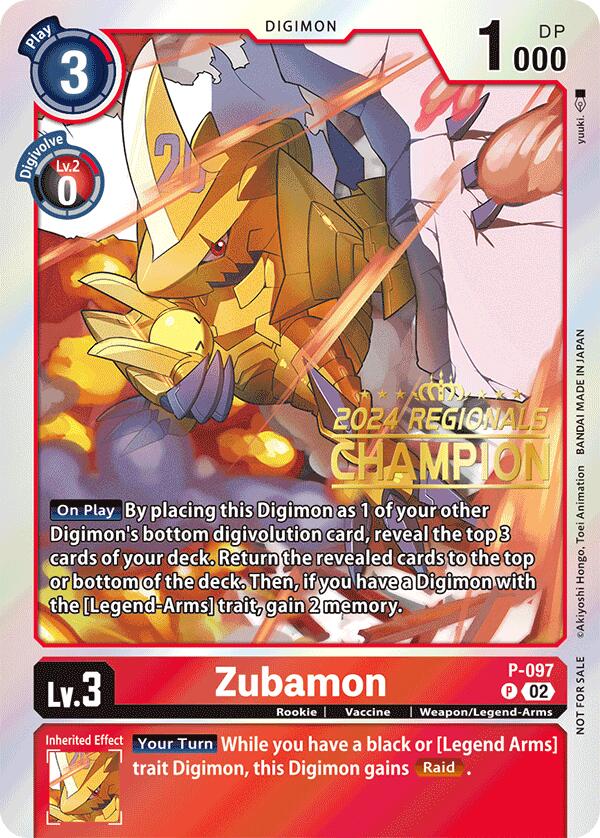 Zubamon [P-097] - P-097 (2024 Regionals Champion) [Promotional Cards] | Red Riot Games CA