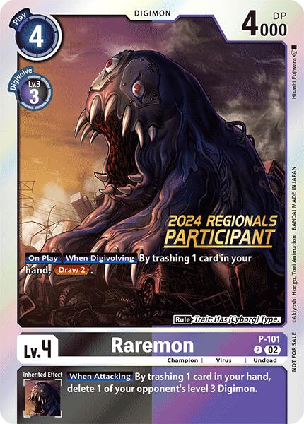 Raremon [P-101] - P-101 (2024 Regionals Participant) [Promotional Cards] | Red Riot Games CA