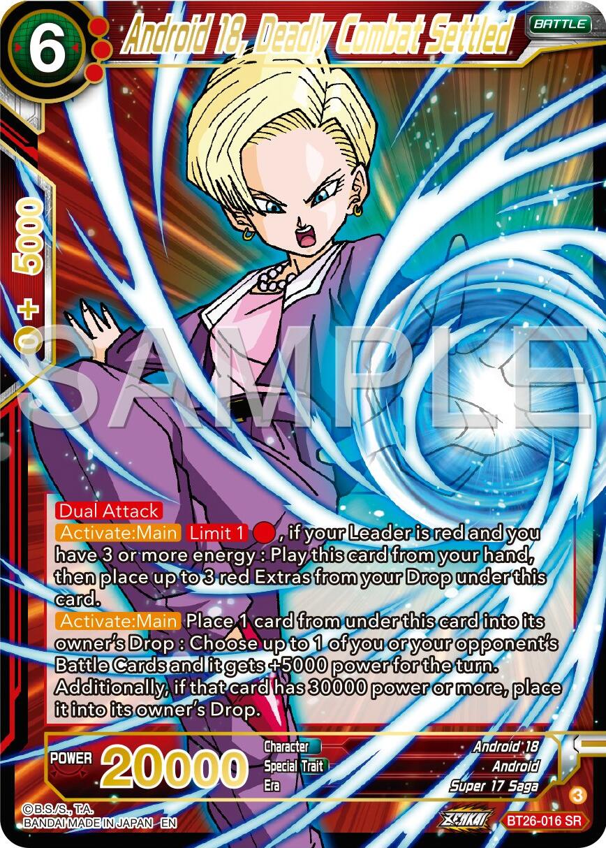 Android 18, Deadly Combat Settled (Bt26-016) [Ultimate Advent] | Red Riot Games CA