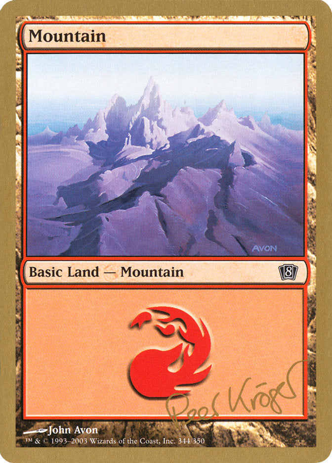 Mountain (344) (Peer Kroger) [World Championship Decks 2003] | Red Riot Games CA