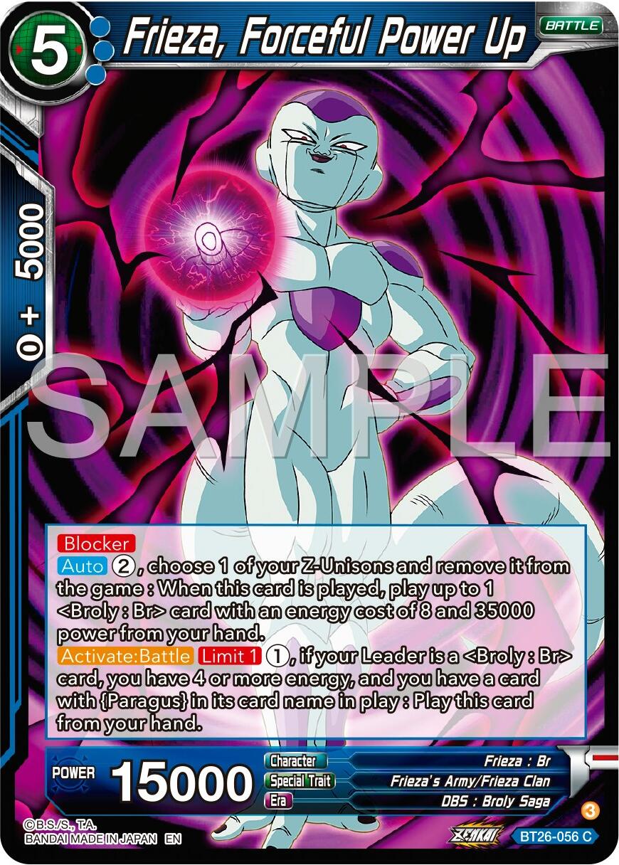 Frieza, Forceful Power Up (BT26-056) [Ultimate Advent] | Red Riot Games CA