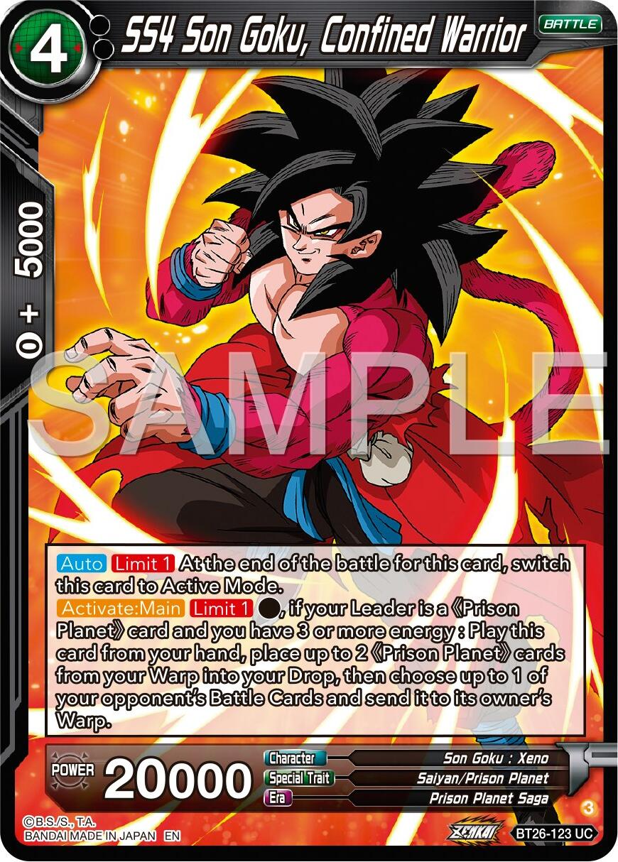 SS4 Son Goku, Confined Warrior (BT26-123) [Ultimate Advent] | Red Riot Games CA