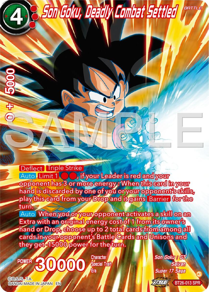 Son Goku, Deadly Combat Settled (SPR) (BT26-013) [Ultimate Advent] | Red Riot Games CA