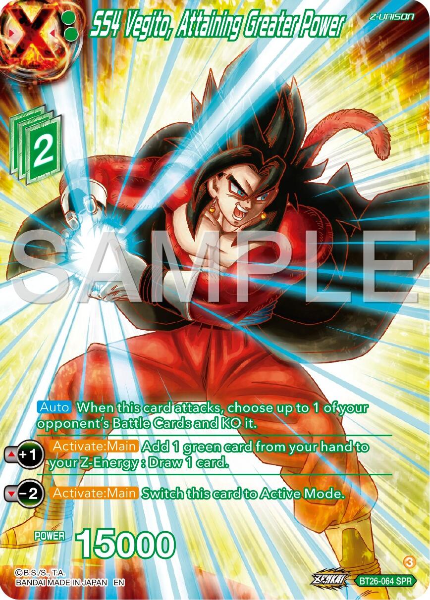 SS4 Vegito, Attaining Greater Power (SPR) (BT26-064) [Ultimate Advent] | Red Riot Games CA