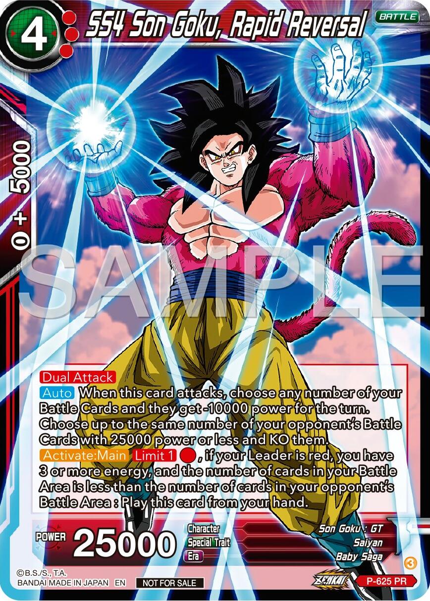 SS4 Son Goku, Rapid Reversal (Zenkai Series Tournament Pack Vol.9) (P-625) [Promotion Cards] | Red Riot Games CA