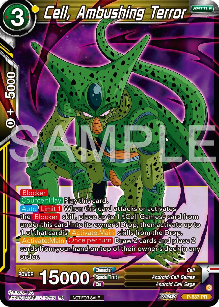 Cell, Ambushing Terror (Zenkai Series Tournament Pack Vol.9) (P-637) [Promotion Cards] | Red Riot Games CA