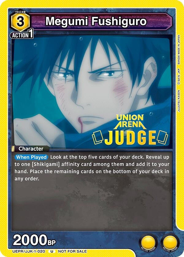 Image for Megumi Fushiguro (Judge Pack) [Union Arena Promotion Cards]