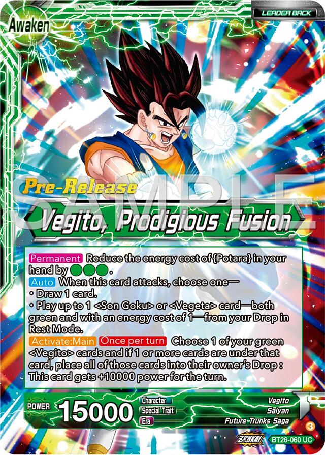 Son Goku & Vegeta // Vegito, Prodigious Fusion (BT26-060) [Ultimate Advent Prerelease Promos] | Red Riot Games CA