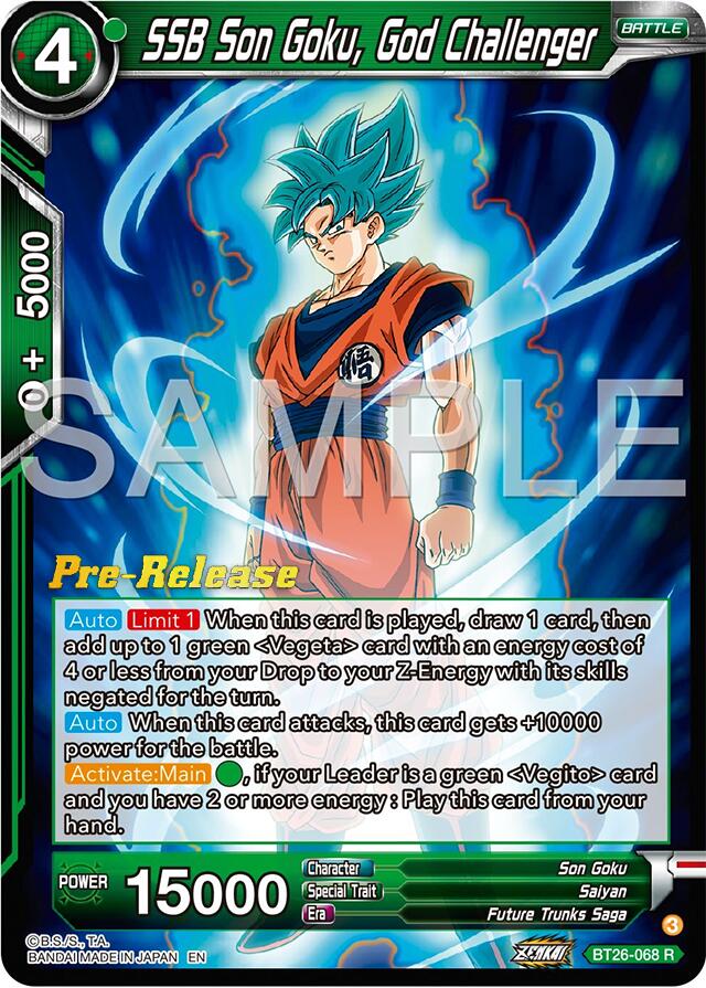 SSB Son Goku, God Challenger (BT26-068) [Ultimate Advent Prerelease Promos] | Red Riot Games CA