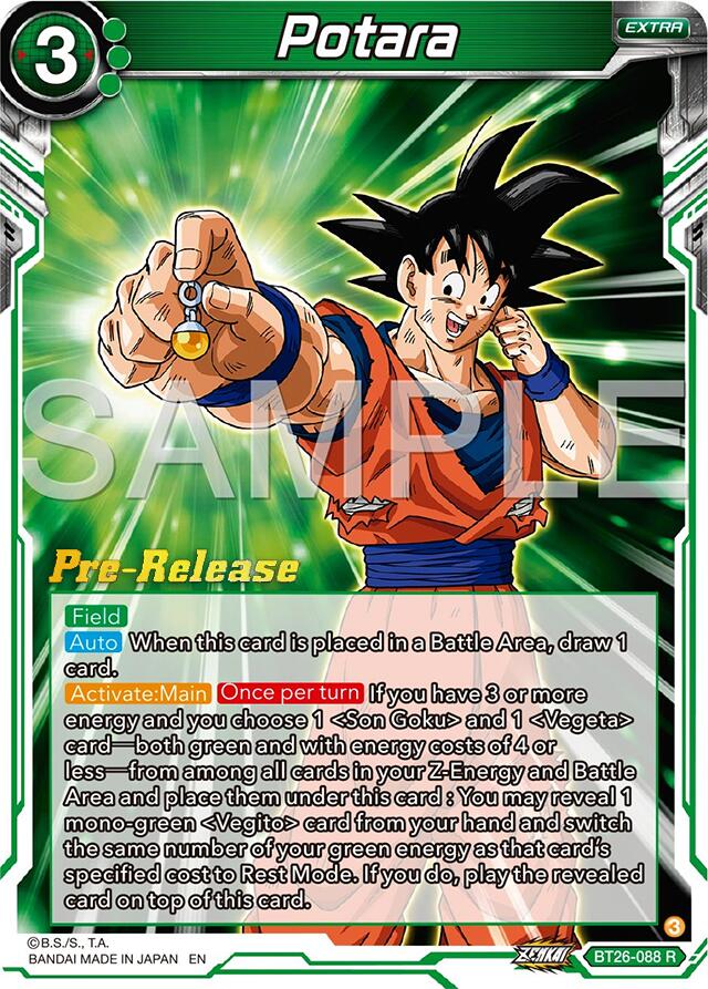 Potara (BT26-088) [Ultimate Advent Prerelease Promos] | Red Riot Games CA