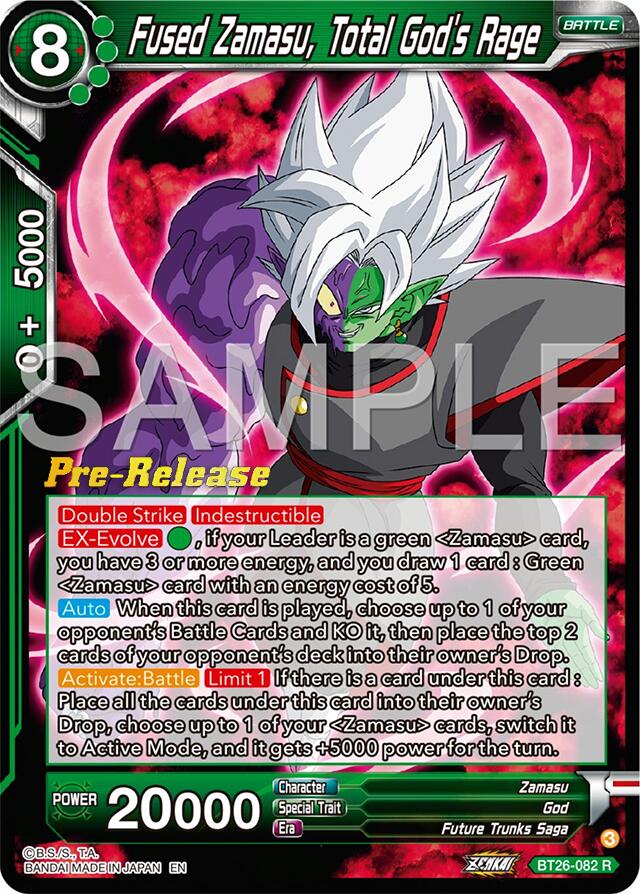 Fused Zamasu, Total God's Rage (BT26-082) [Ultimate Advent Prerelease Promos] | Red Riot Games CA