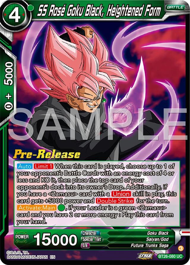 SS Rose Goku Black, Heightened Form (BT26-080) [Ultimate Advent Prerelease Promos] | Red Riot Games CA