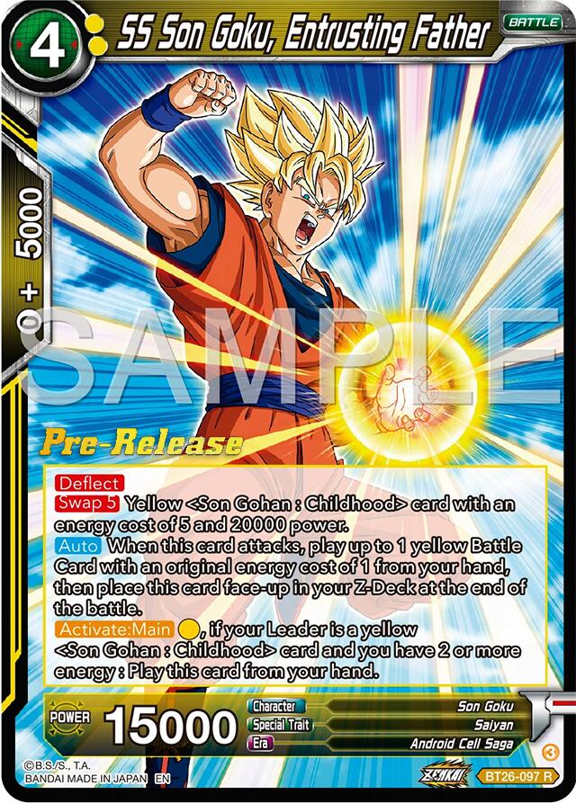 SS Son Goku, Entrusting Father (BT26-097) [Ultimate Advent Prerelease Promos] | Red Riot Games CA