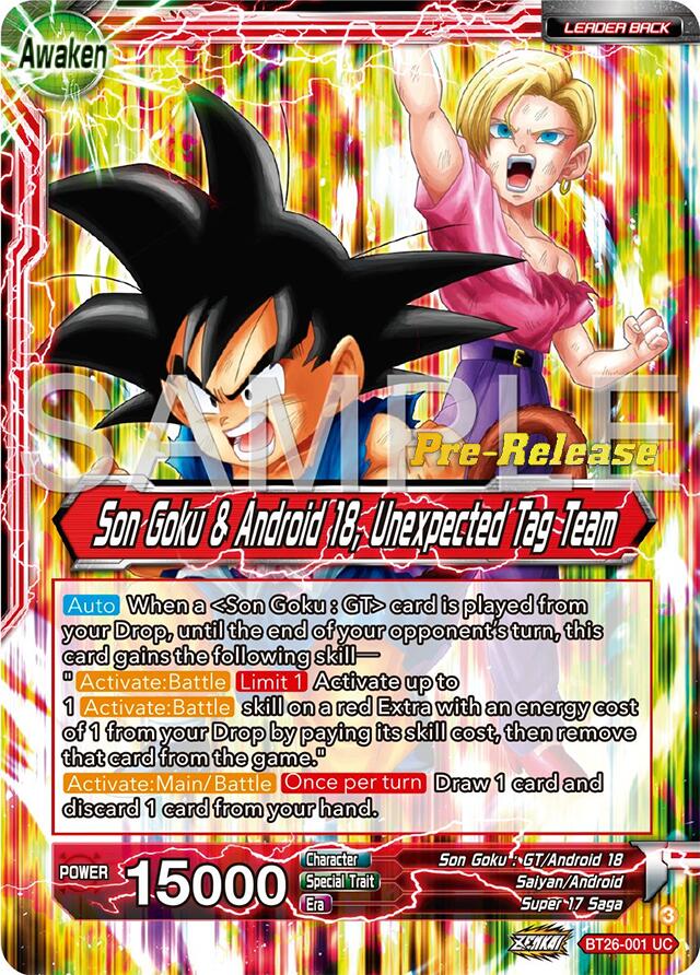 Son Goku // Son Goku & Android 18, Unexpected Tag Team (BT26-001) [Ultimate Advent Prerelease Promos] | Red Riot Games CA