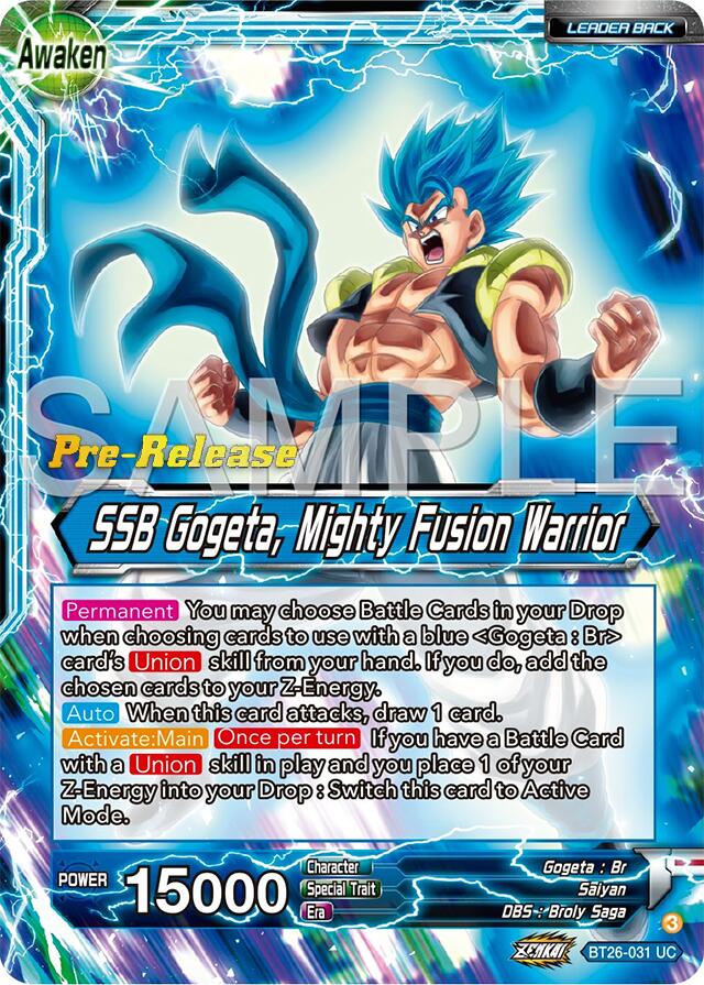 Gogeta // SSB Gogeta, Mighty Fusion Warrior (BT26-031) [Ultimate Advent Prerelease Promos] | Red Riot Games CA