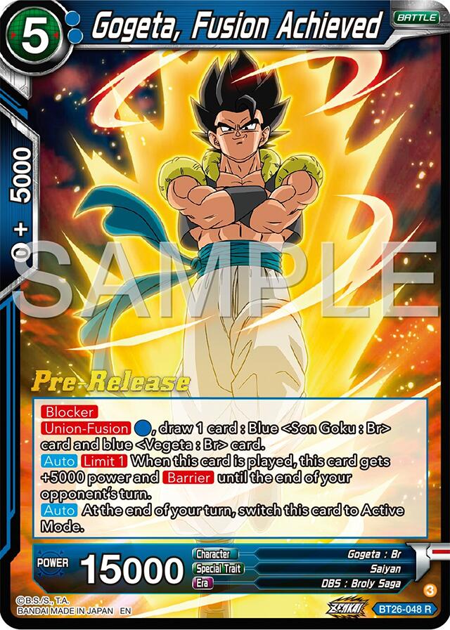 Gogeta, Fusion Achieved (BT26-048) [Ultimate Advent Prerelease Promos] | Red Riot Games CA