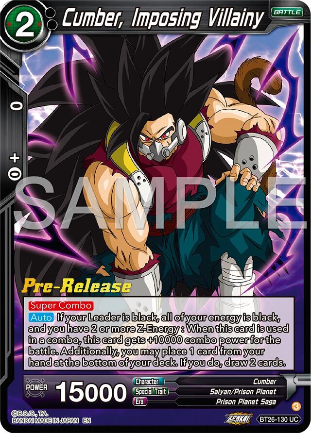 Cumber, Imposing Villainy (BT26-130) [Ultimate Advent Prerelease Promos] | Red Riot Games CA