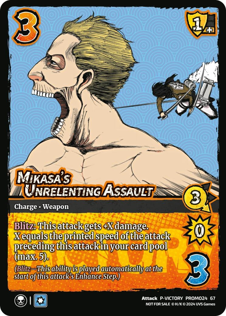 Image for Mikasa's Unrelenting Assault (Victory) (PROMO48 67) (UVSP) - UniVersus