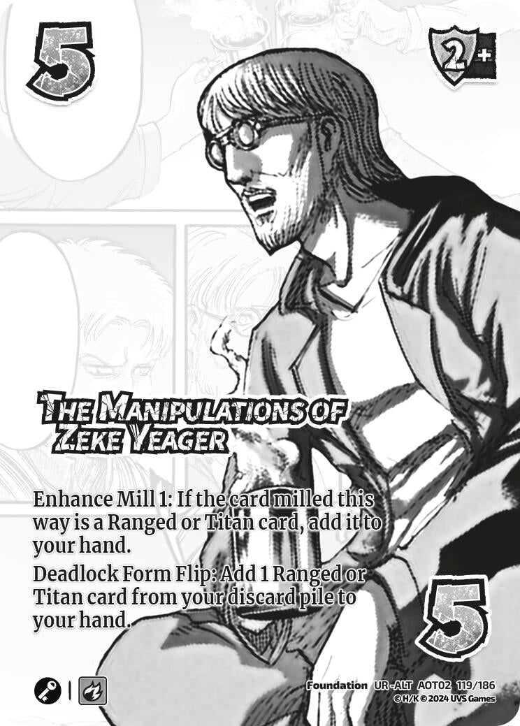 Image for The Manipulations of Zeke Yeager (Alternate Art) (119/186) [AOT02]