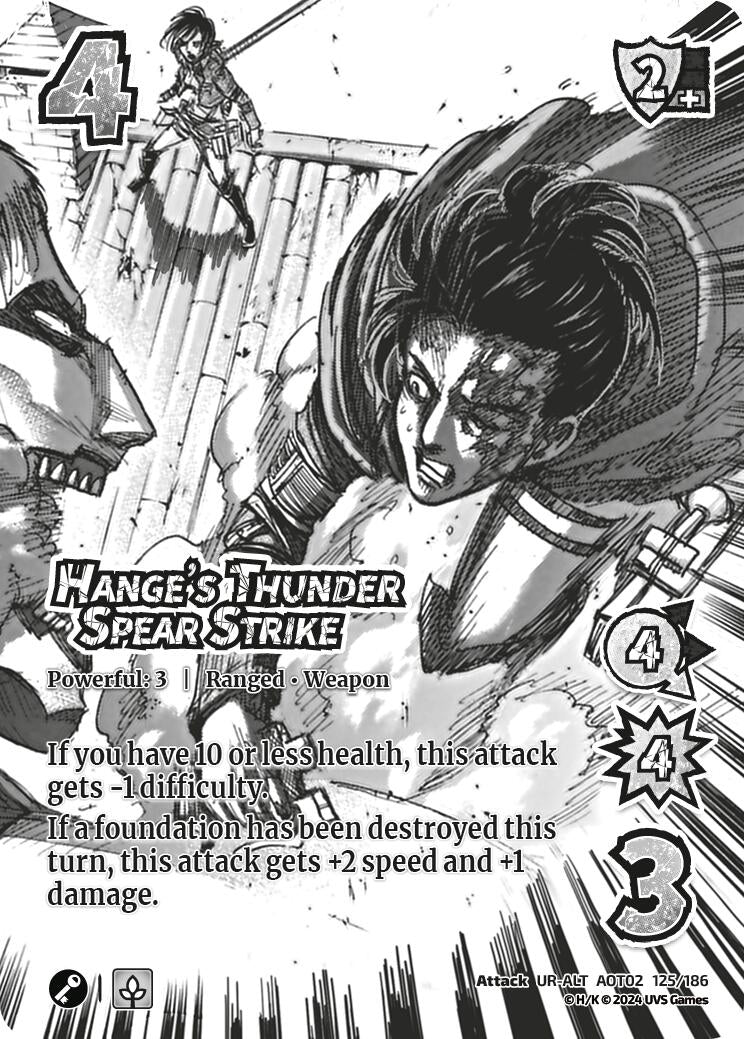 Image for Hange's Thunder Spear Strike (Alternate Art) (125/186) [AOT02]