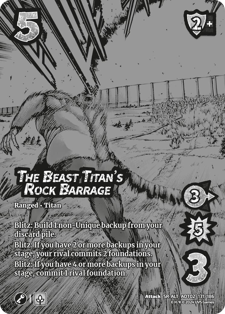 Image for The Beast Titan's Rock Barrage (Alternate Art) (131/186) [AOT02]