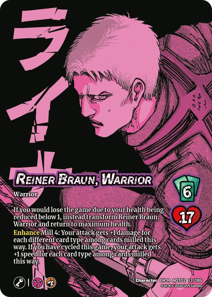 Image for Reiner Braun, Warrior // Reiner, Armored Titan Advancing (13a/186) [AOT02]