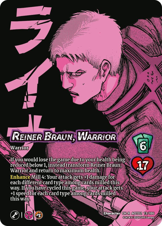 Image for Reiner Braun, Warrior // Reiner, Armored Titan Advancing (13a/186) [AOT02]