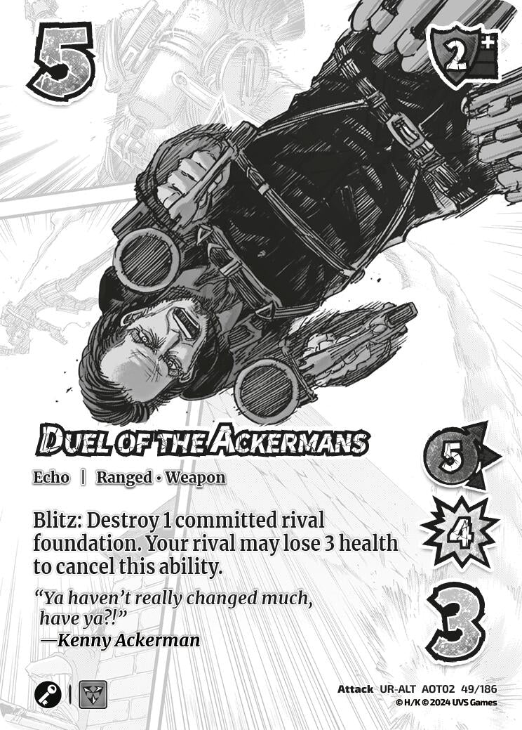 Image for Duel of the Ackermans (Alternate Art) (49/186) [AOT02]
