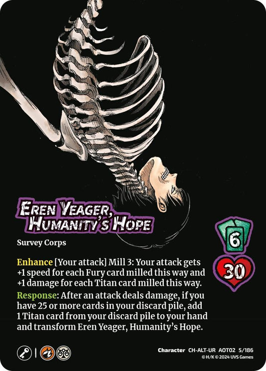 Image for Eren Yeager, Humanity's Hope // Eren, Attack Titan Advancing (Alternate Art) (5a/186) [AOT02]