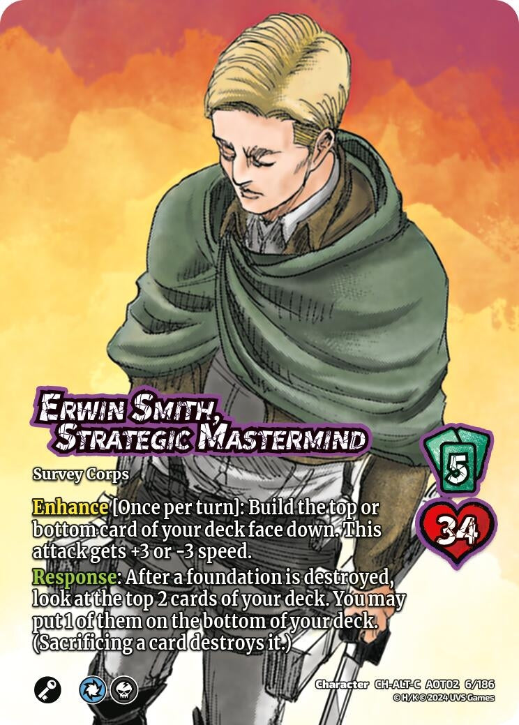 Image for Erwin Smith, Strategic Mastermind (Alternate Art) (6/186) [AOT02]
