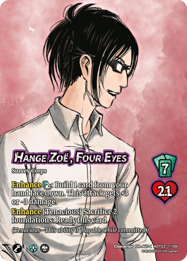 Image for Hange Zoe, Four Eyes (Alternate Art) (7/186) [AOT02]